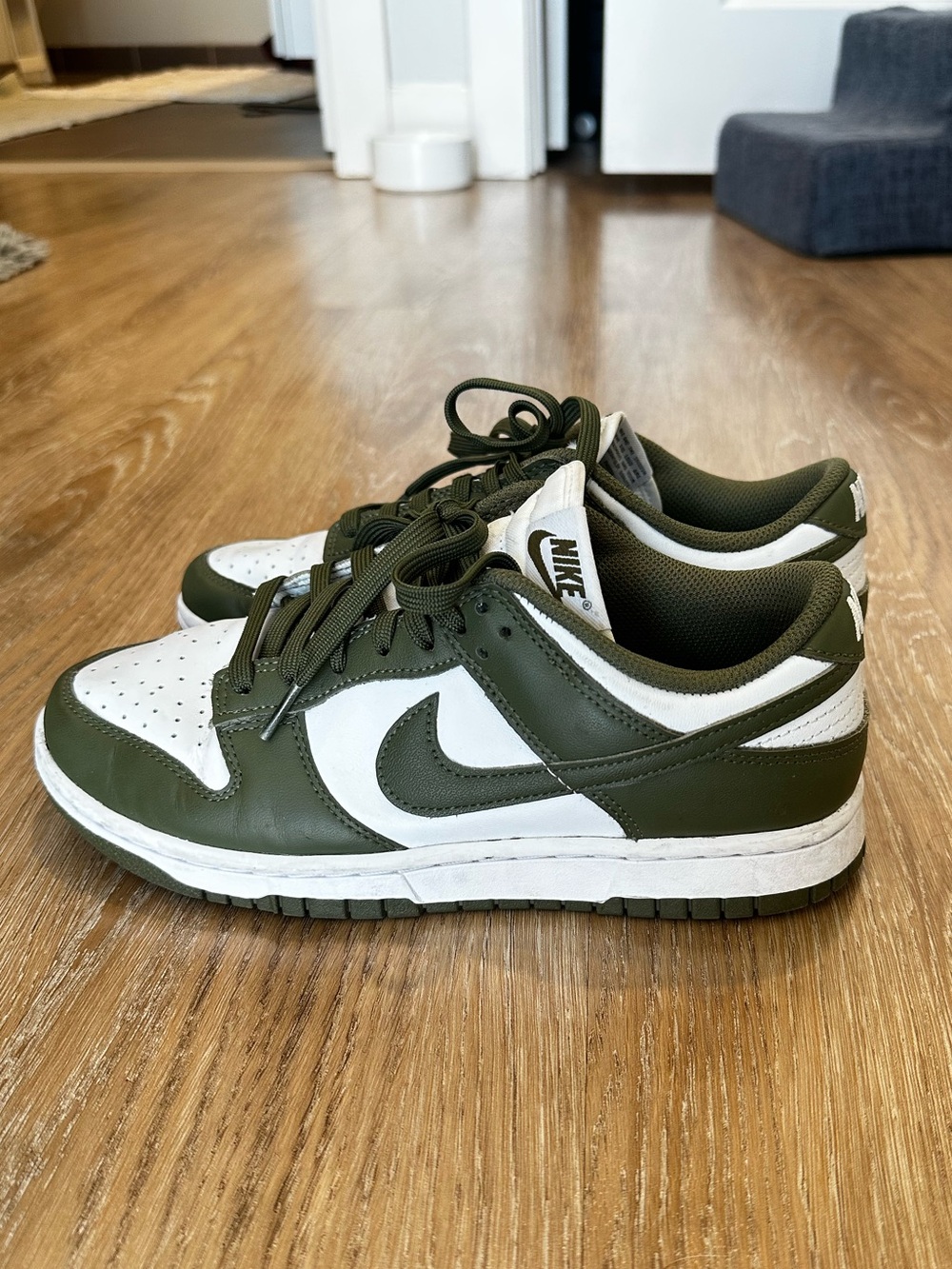 Nike Women’s Dunks - Olive Green and White